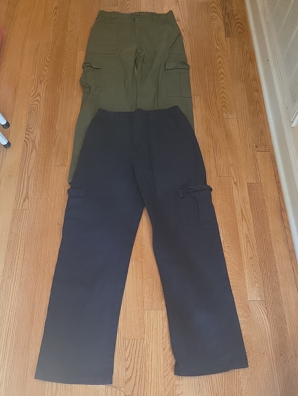 Women's Lot Of 2 Lepunuo Cargo Pants - Olive and Blue L